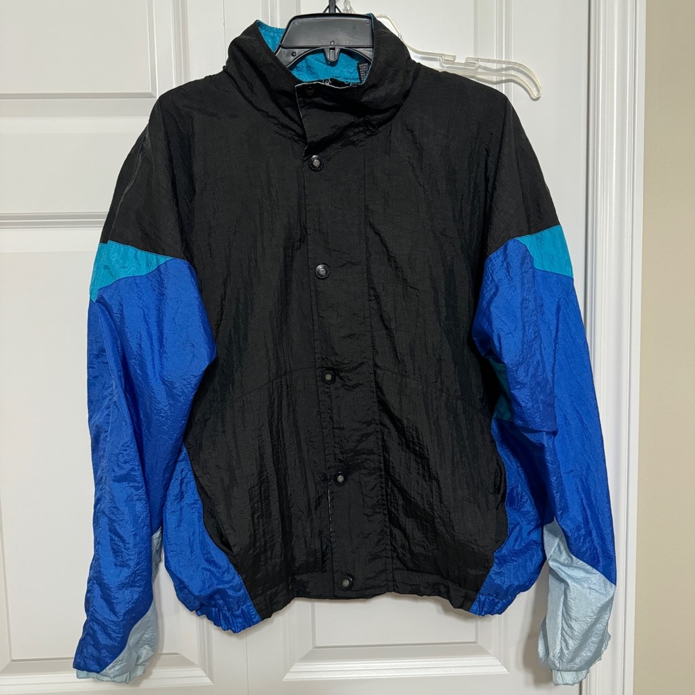 Vintage Christian Dior MONSIEUR Classic Nylon Multicolor Windbreaker Jacket